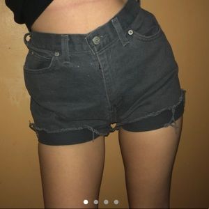 Vintage faded glory dark grey high waist shorts